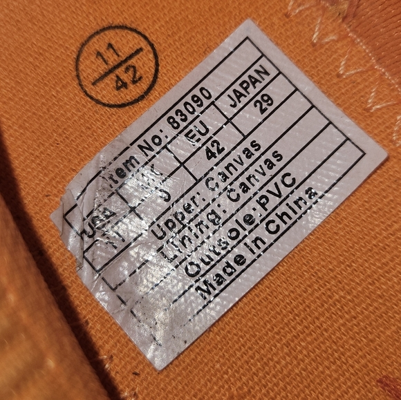 Eydram orange mesh espadrilles, soft flexible soles. Women's size 11. - Picture 3 of 12